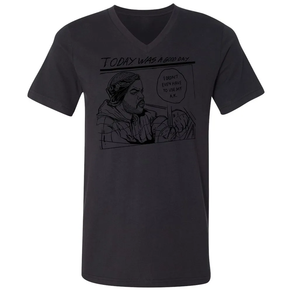 Unisex V-Neck T-Shirt - FKAZEEUL - Black - 16