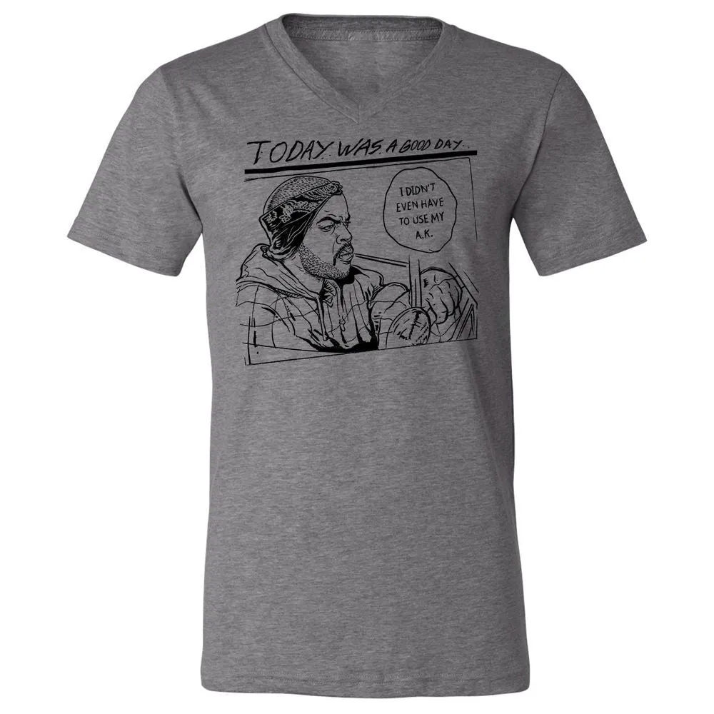 Unisex V-Neck T-Shirt - FKAZEEUL - Deep Heather - 13