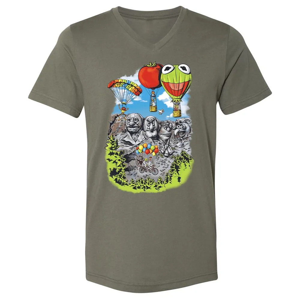 Unisex V-Neck T-Shirt - B6W3USD2 - Military Green - 10