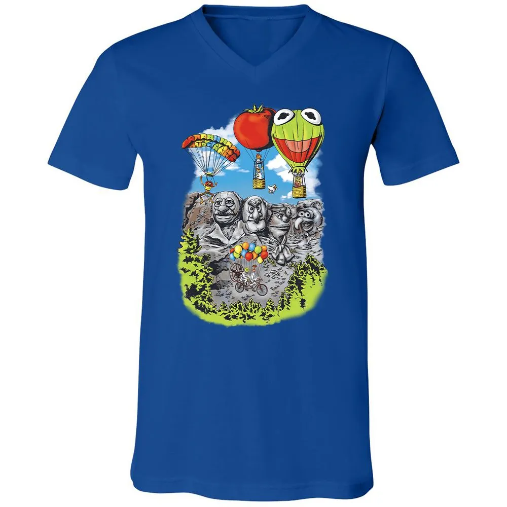 Unisex V-Neck T-Shirt - B6W3USD2 - True Royal - 4
