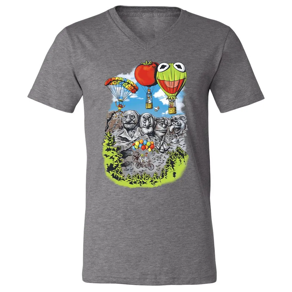 Unisex V-Neck T-Shirt - B6W3USD2 - Deep Heather - 13