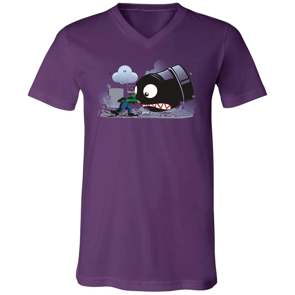Unisex V-Neck T-Shirt - 7DYS8K68 - Team Purple - 2