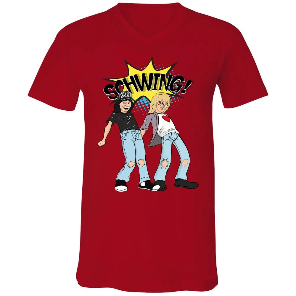 Unisex V-Neck T-Shirt - CPM4HSCN - Red - 3