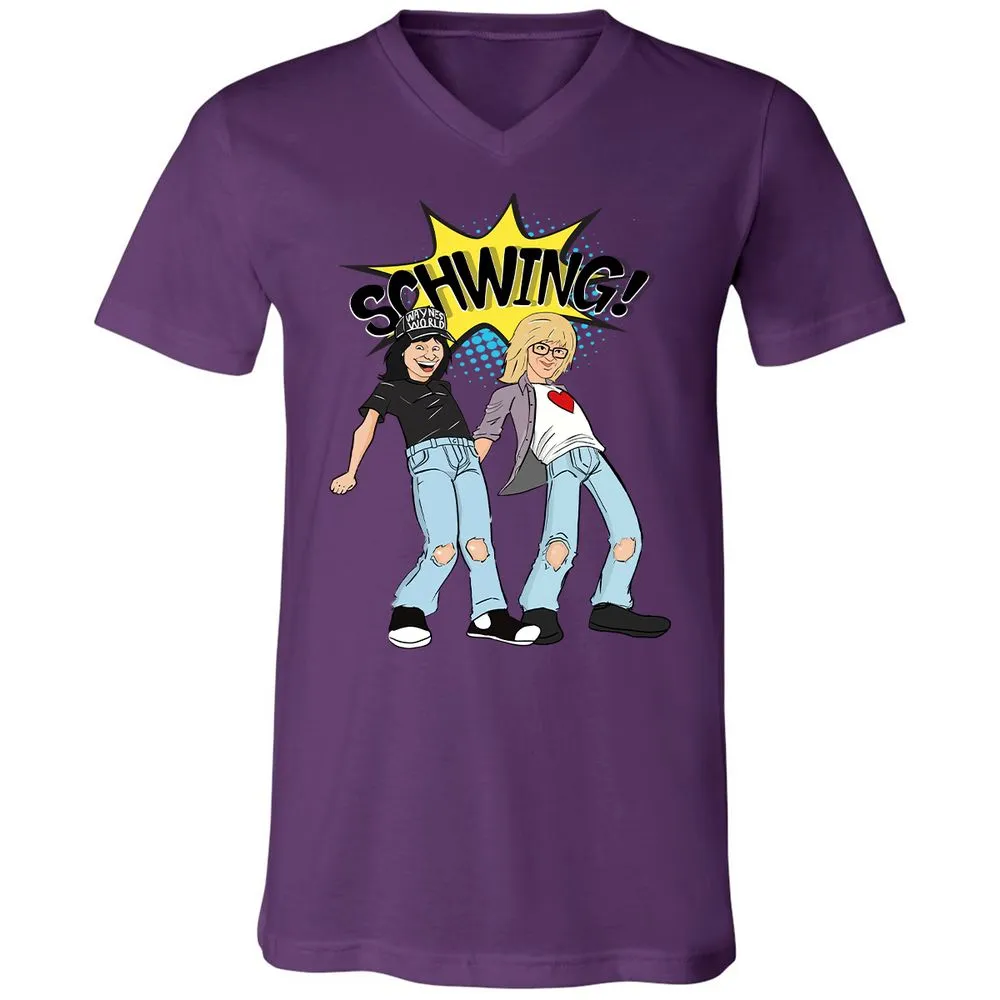 Unisex V-Neck T-Shirt - CPM4HSCN - Team Purple - 2