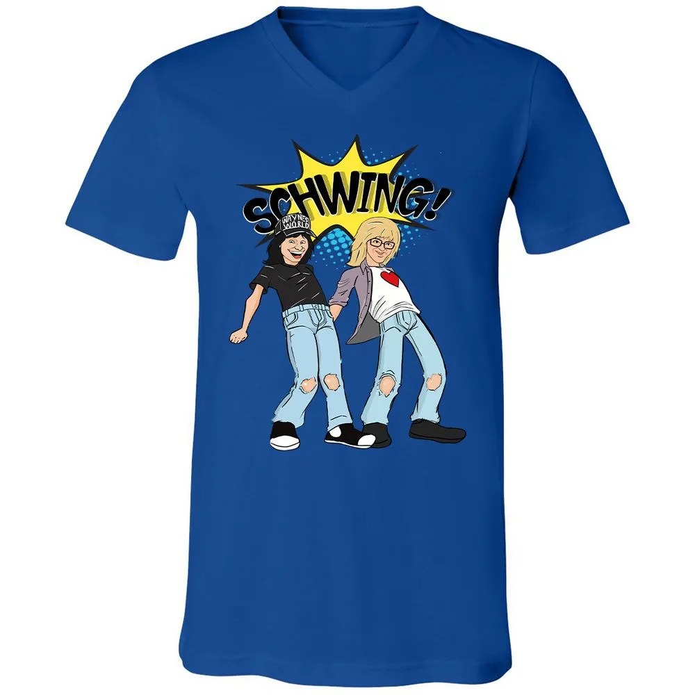 Unisex V-Neck T-Shirt - CPM4HSCN - True Royal - 4