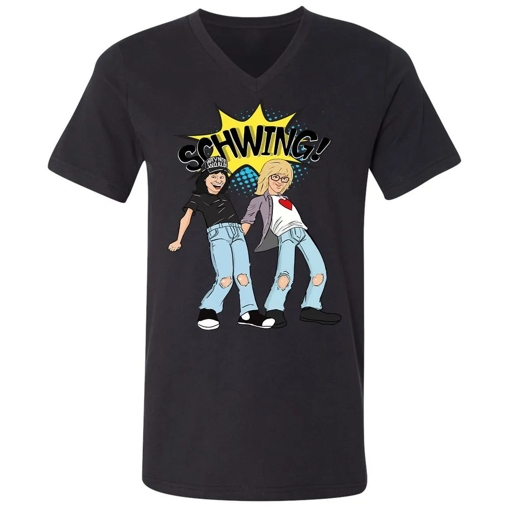 Unisex V-Neck T-Shirt - CPM4HSCN - Black - 16