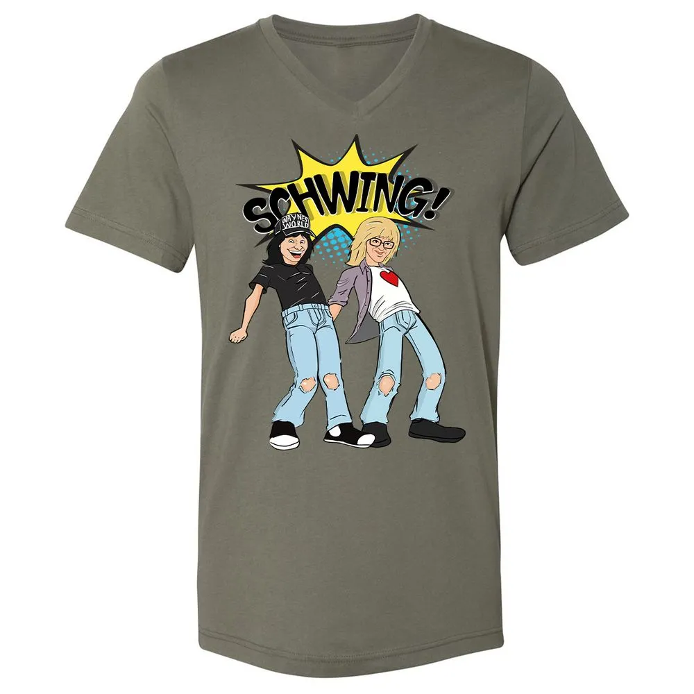 Unisex V-Neck T-Shirt - CPM4HSCN - Military Green - 10