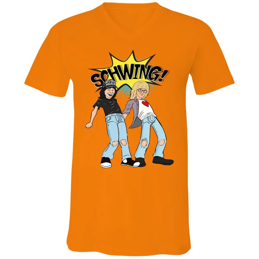 Unisex V-Neck T-Shirt - CPM4HSCN - Orange - 11