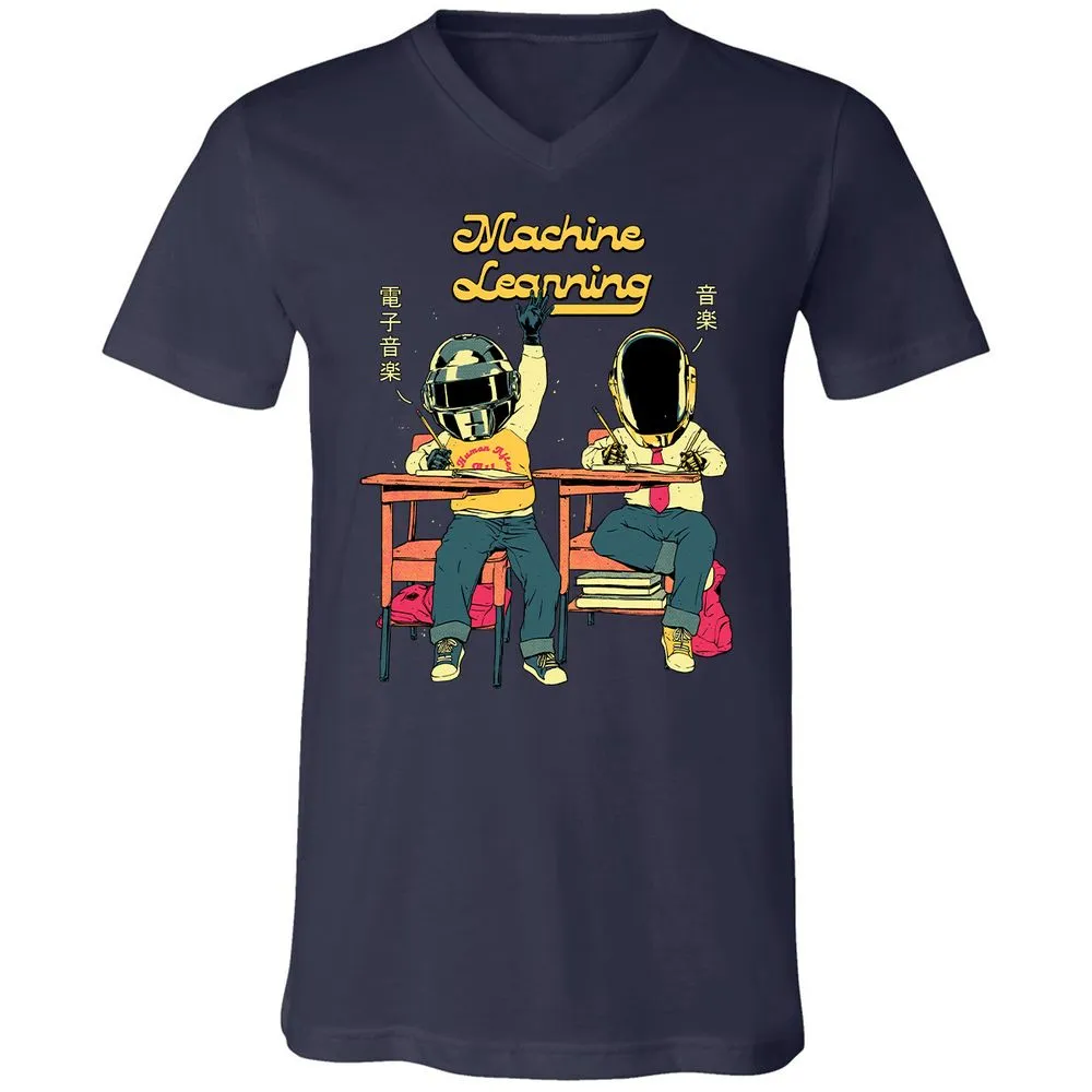 Unisex V-Neck T-Shirt - U2AQLAVW - Navy - 9