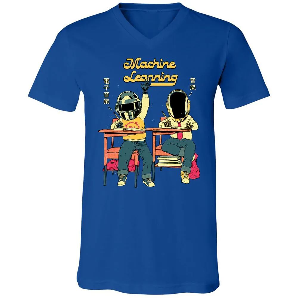 Unisex V-Neck T-Shirt - U2AQLAVW - True Royal - 4