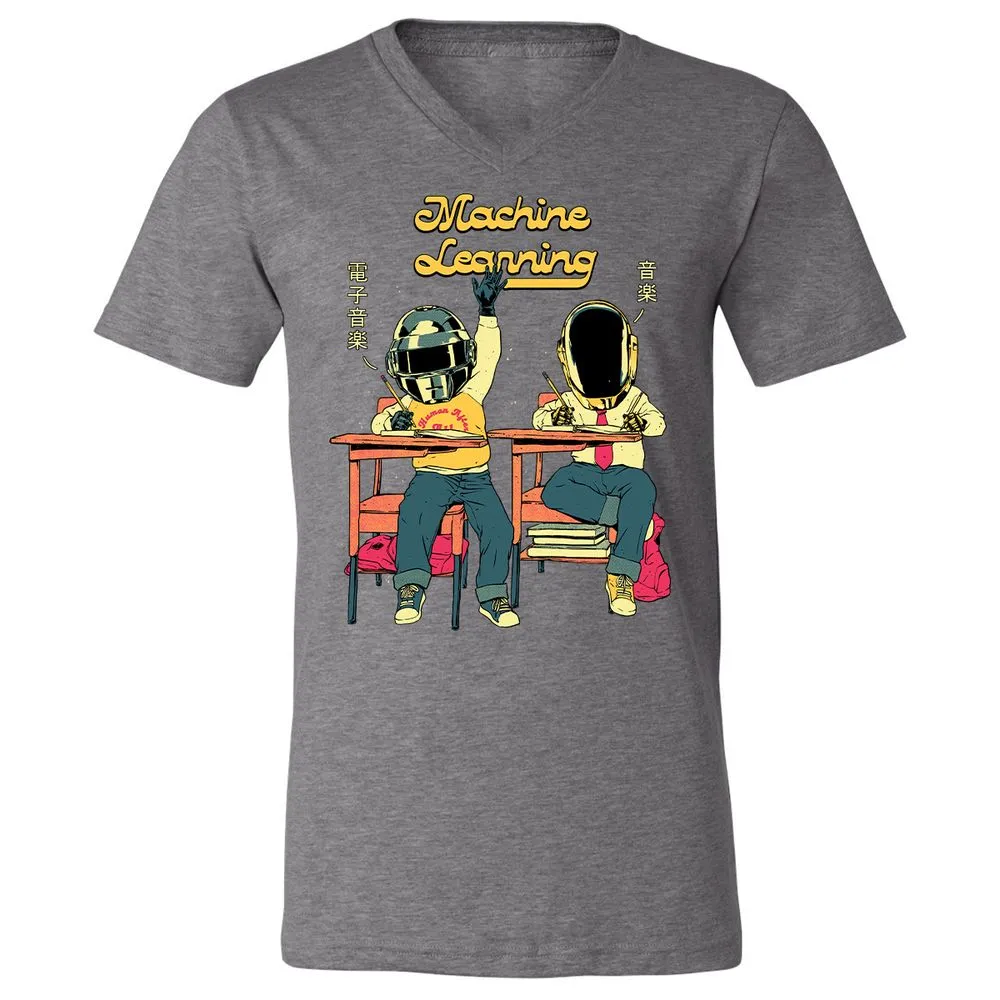 Unisex V-Neck T-Shirt - U2AQLAVW - Deep Heather - 13