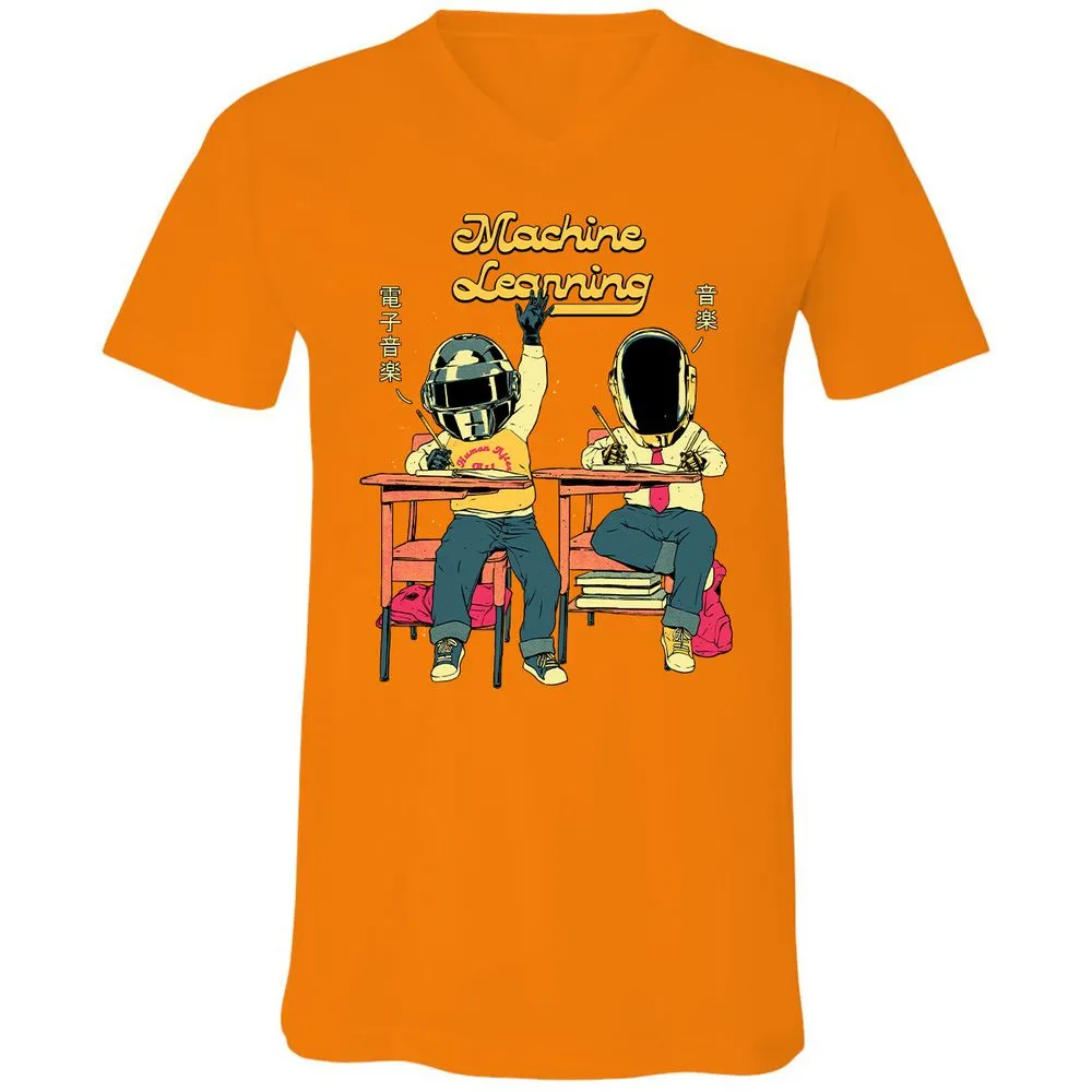 Unisex V-Neck T-Shirt - U2AQLAVW - Orange - 11