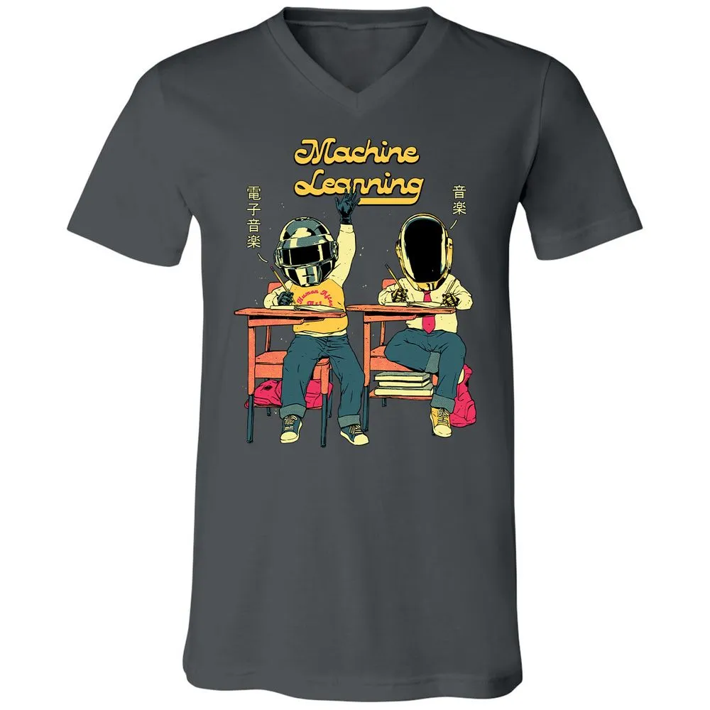 Unisex V-Neck T-Shirt - U2AQLAVW - Asphalt - 12
