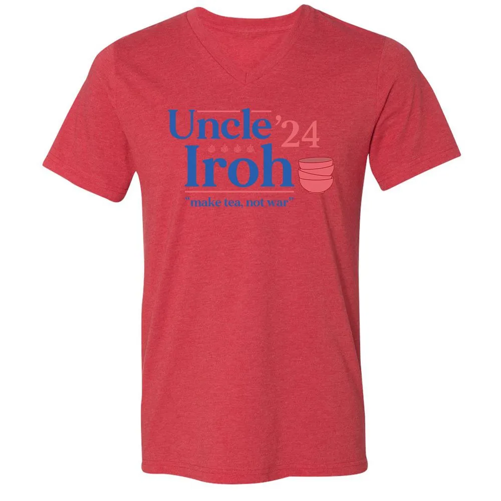 Unisex V-Neck T-Shirt - HD4A2TE2 - Heather Red - 5