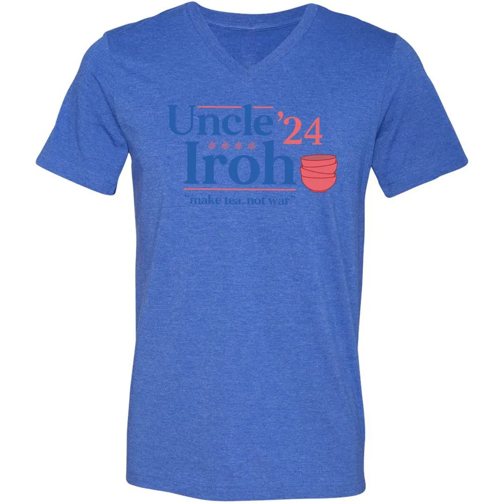 Unisex V-Neck T-Shirt - HD4A2TE2 - Heather True Royal - 14
