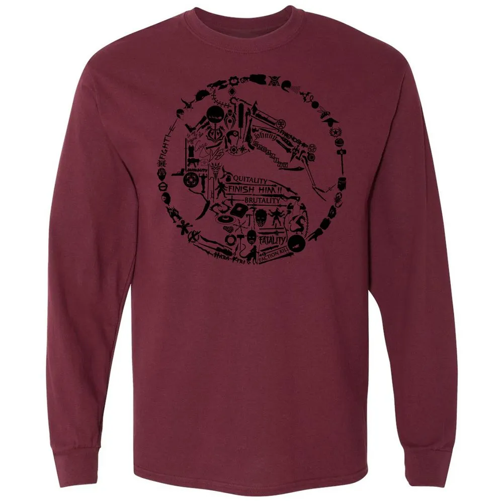 Long Sleeve T-Shirt - 7K4YQV4T - Maroon - 11