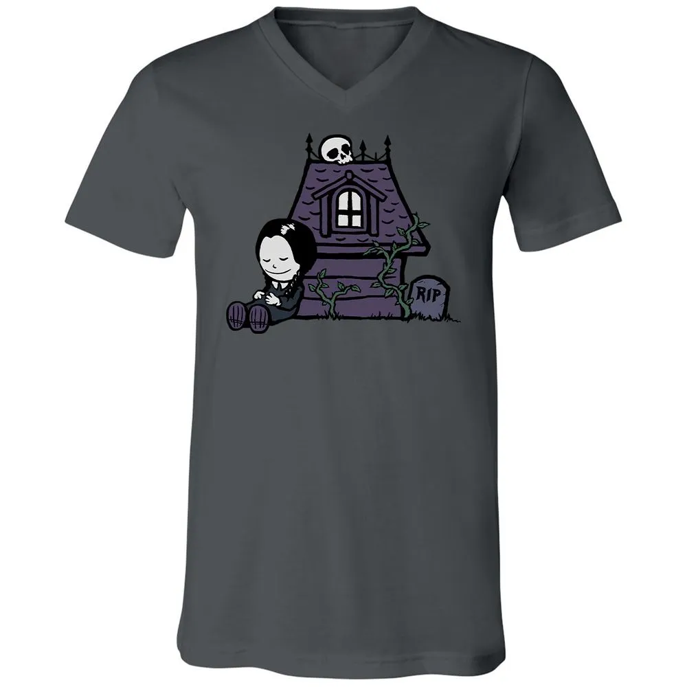 Unisex V-Neck T-Shirt - AVVDEVFL - Asphalt - 12