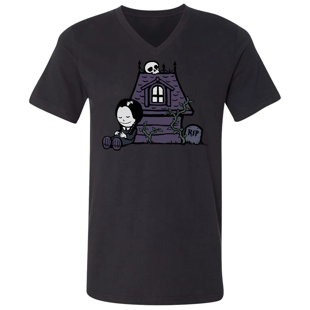 Unisex V-Neck T-Shirt - AVVDEVFL - Black - 16