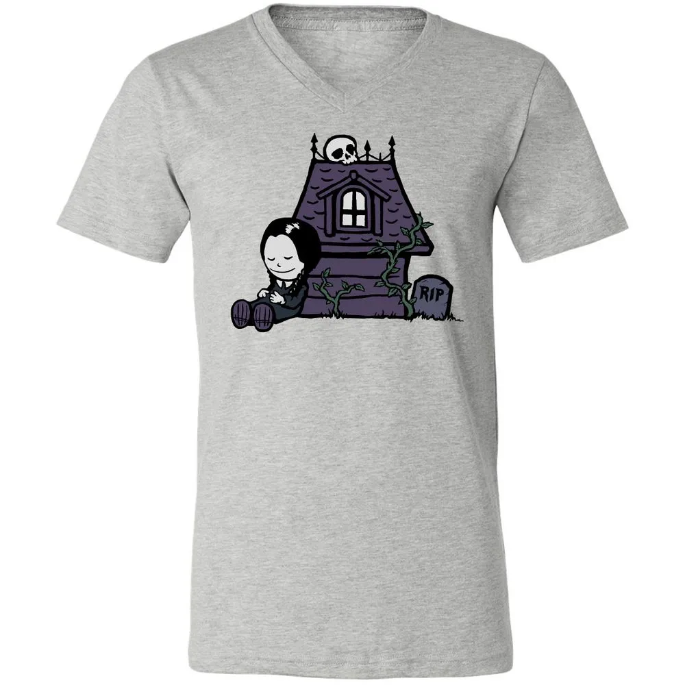 Unisex V-Neck T-Shirt - AVVDEVFL - Athletic Heather - 7