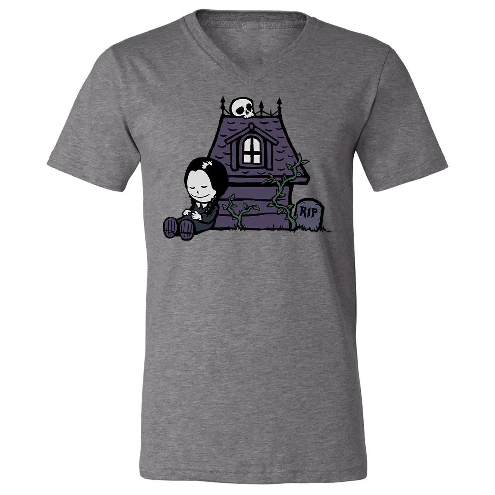 Unisex V-Neck T-Shirt - AVVDEVFL - Deep Heather - 13