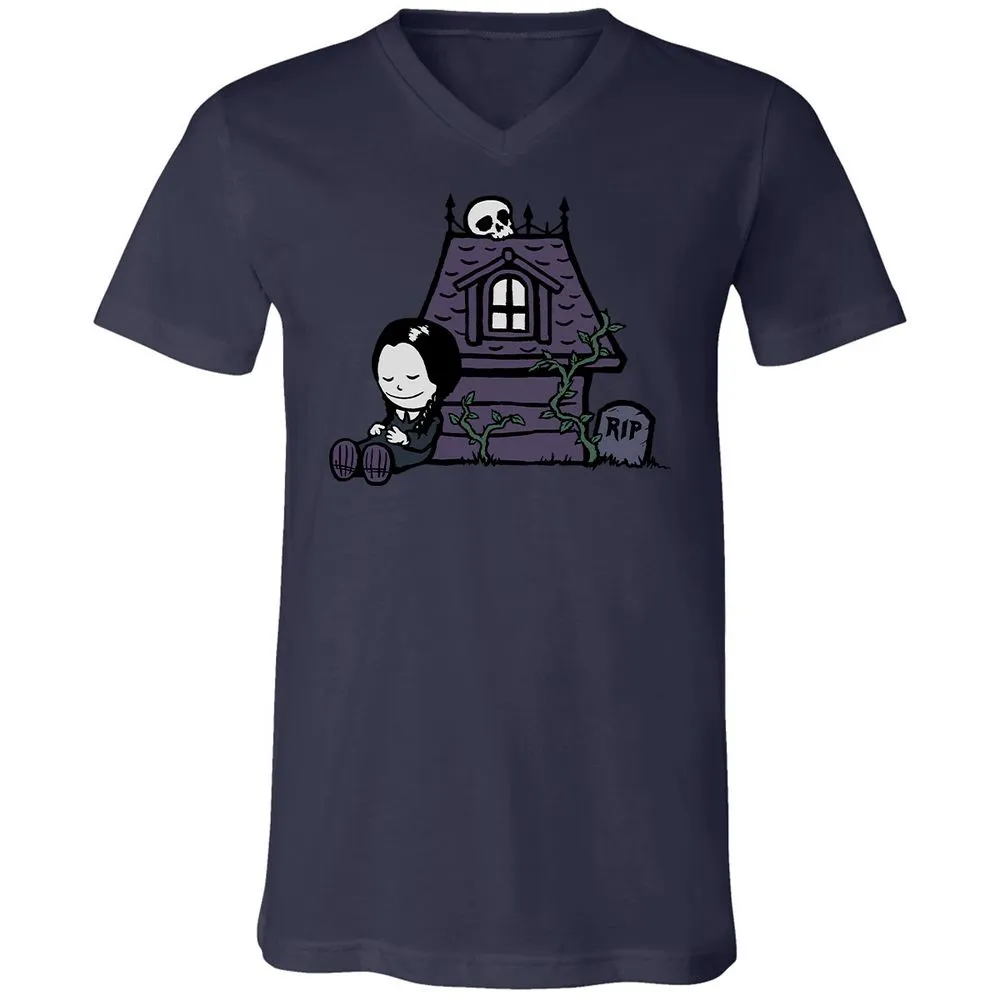 Unisex V-Neck T-Shirt - AVVDEVFL - Navy - 9