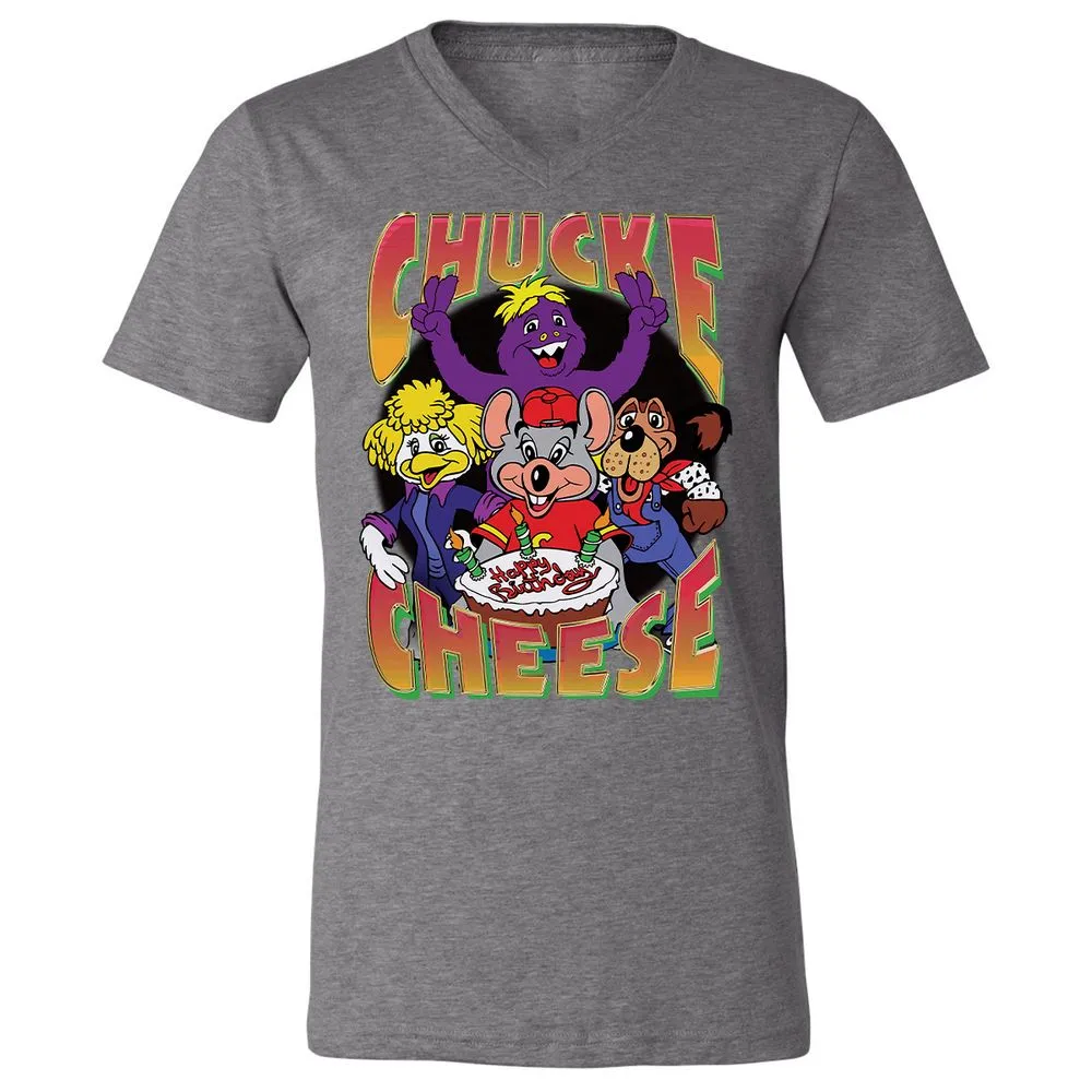 Unisex V-Neck T-Shirt - PRZNM22Y - Deep Heather - 13