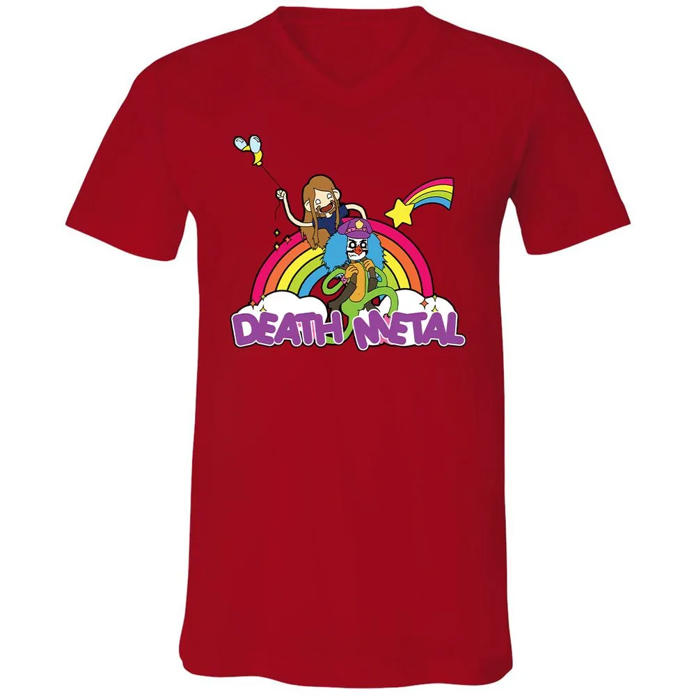 Unisex V-Neck T-Shirt - A5JDJ2QB - Red - 3
