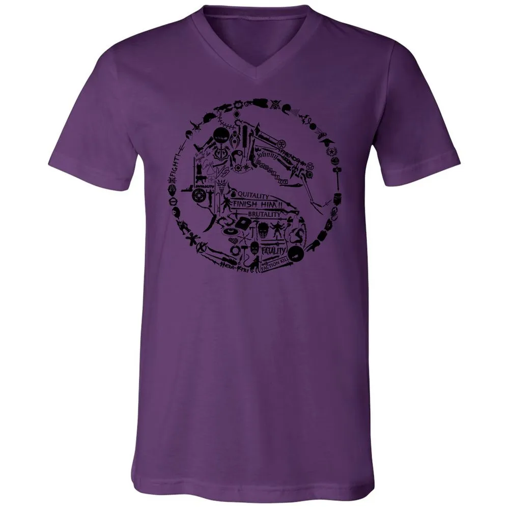 Unisex V-Neck T-Shirt - TKJLQC5X - Team Purple - 2