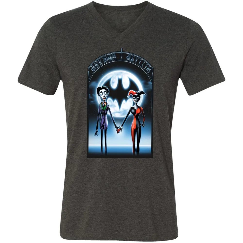 Unisex V-Neck T-Shirt - 769HD58M - Dark Grey Heather - 8