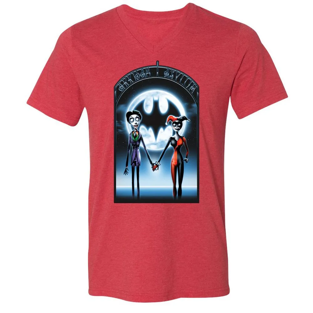 Unisex V-Neck T-Shirt - 769HD58M - Heather Red - 5
