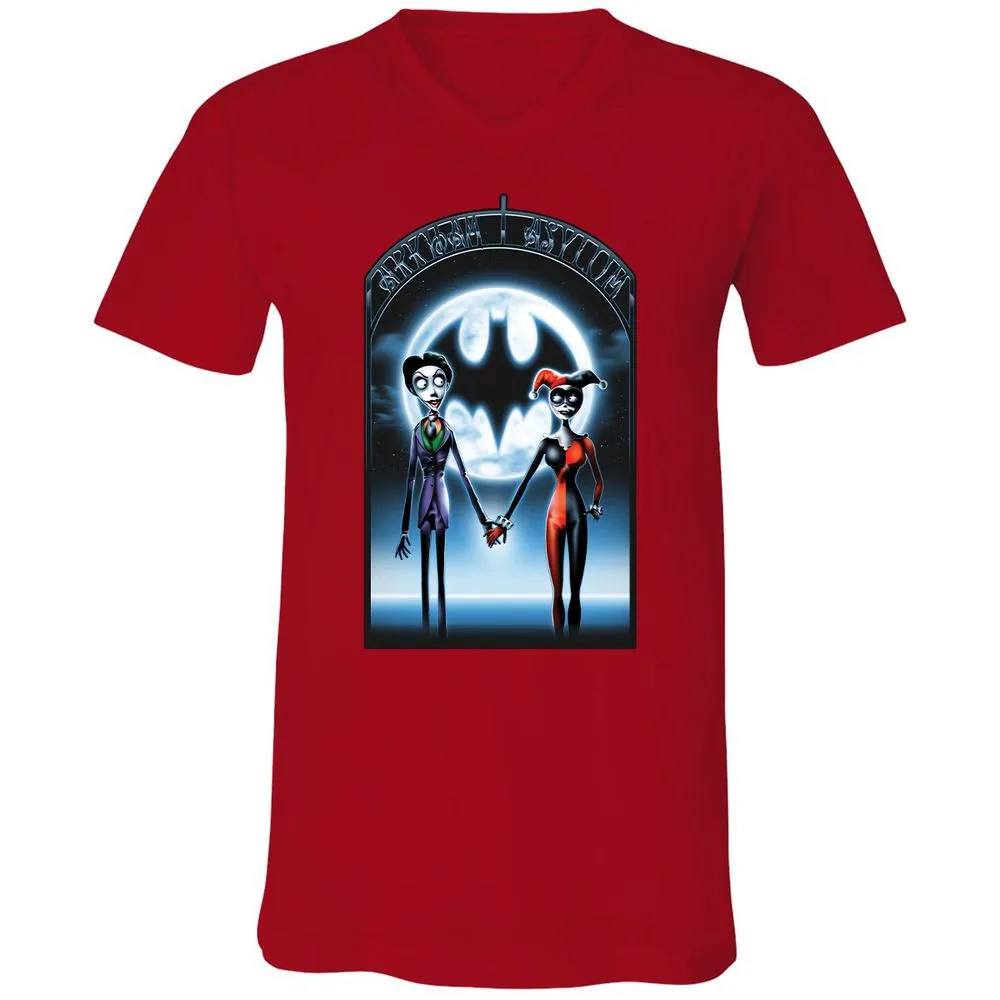 Unisex V-Neck T-Shirt - 769HD58M - Red - 3