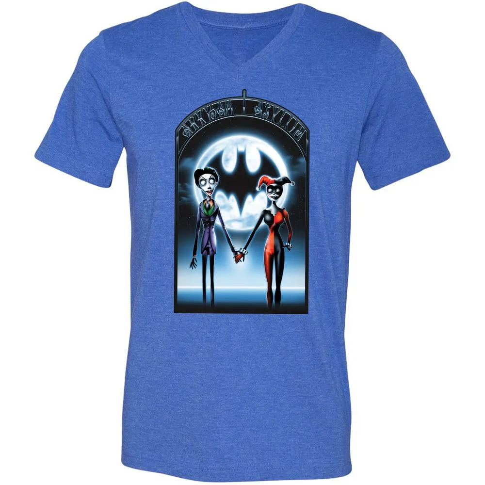 Unisex V-Neck T-Shirt - 769HD58M - Heather True Royal - 14