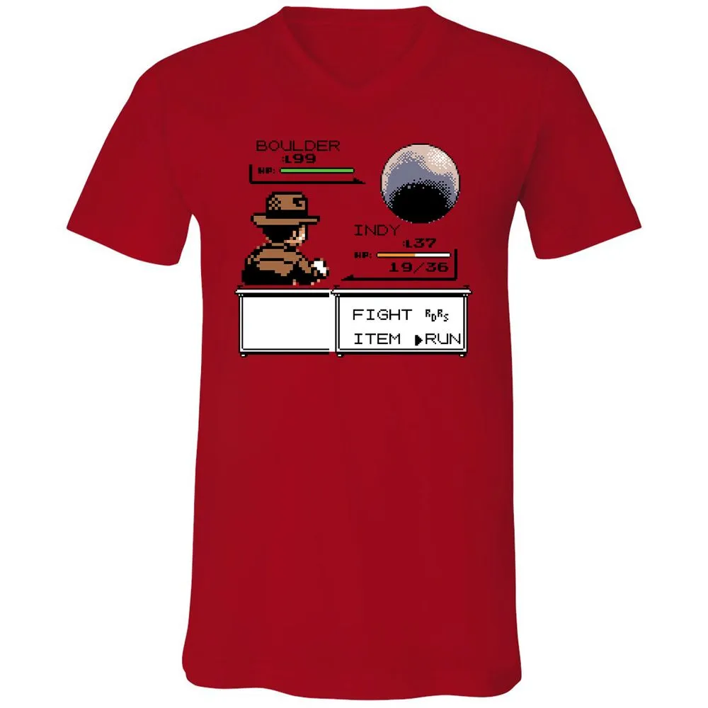 Unisex V-Neck T-Shirt - CX3CTK76 - Red - 3