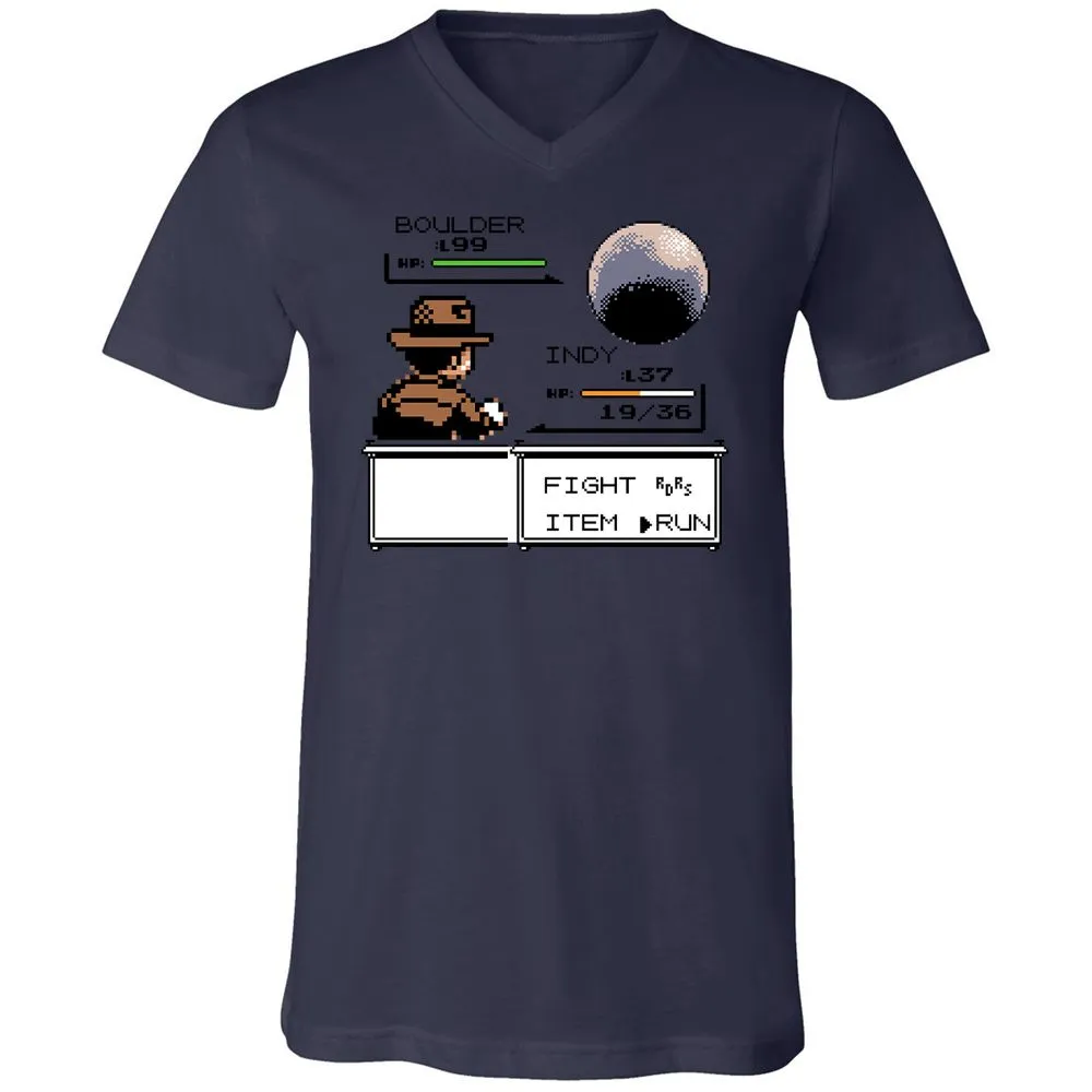 Unisex V-Neck T-Shirt - CX3CTK76 - Navy - 9