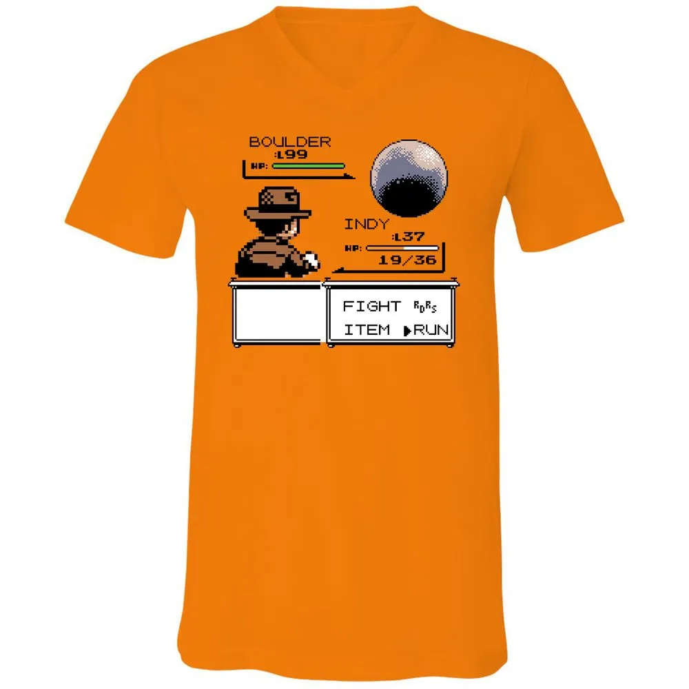 Unisex V-Neck T-Shirt - CX3CTK76 - Orange - 11