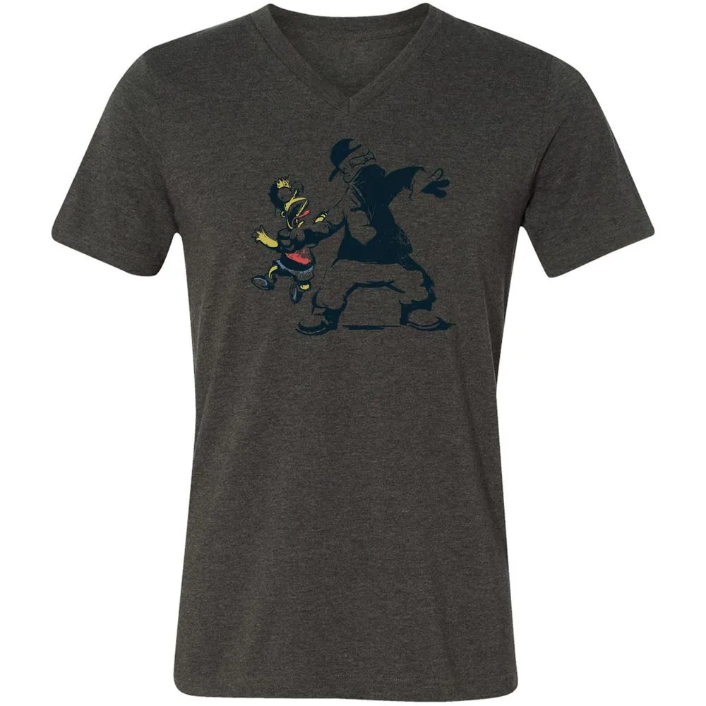 Unisex V-Neck T-Shirt - 9ZJKJMJJ - Dark Grey Heather - 8