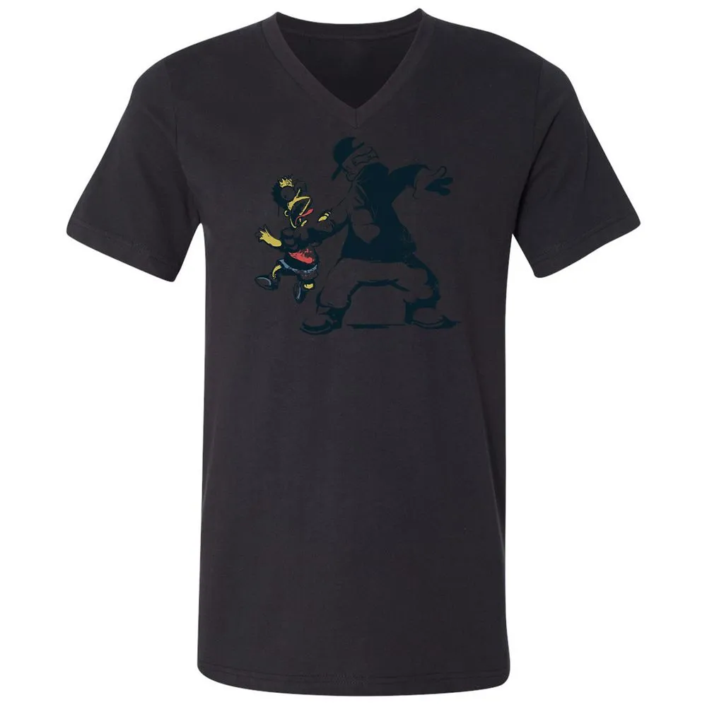Unisex V-Neck T-Shirt - 9ZJKJMJJ - Black - 16