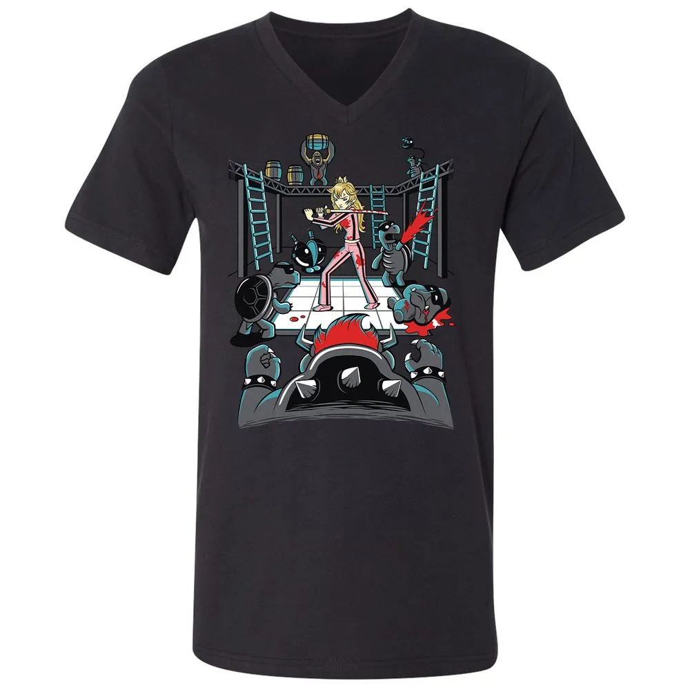 Unisex V-Neck T-Shirt - WM8U2SKJ - Black - 16