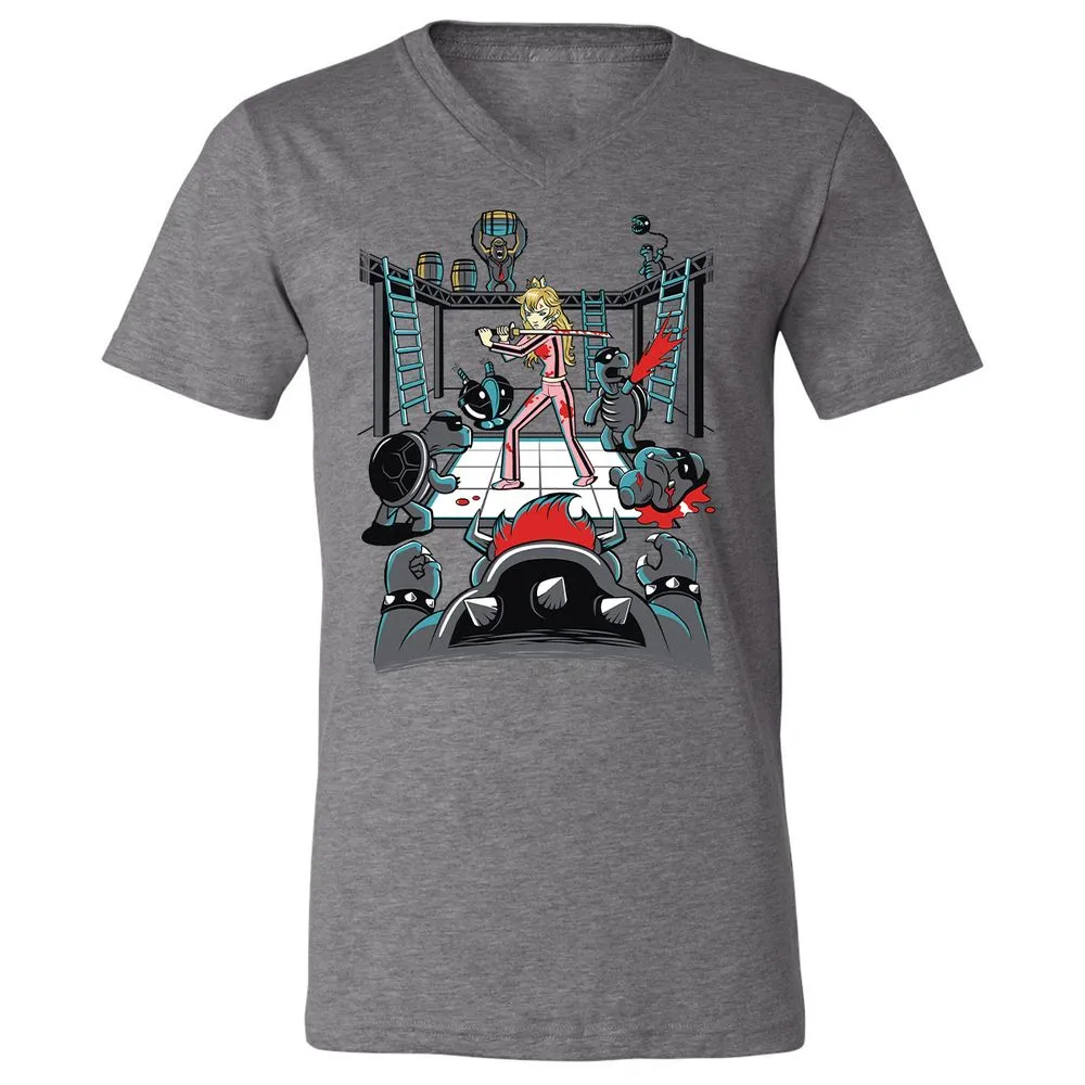 Unisex V-Neck T-Shirt - WM8U2SKJ - Deep Heather - 13