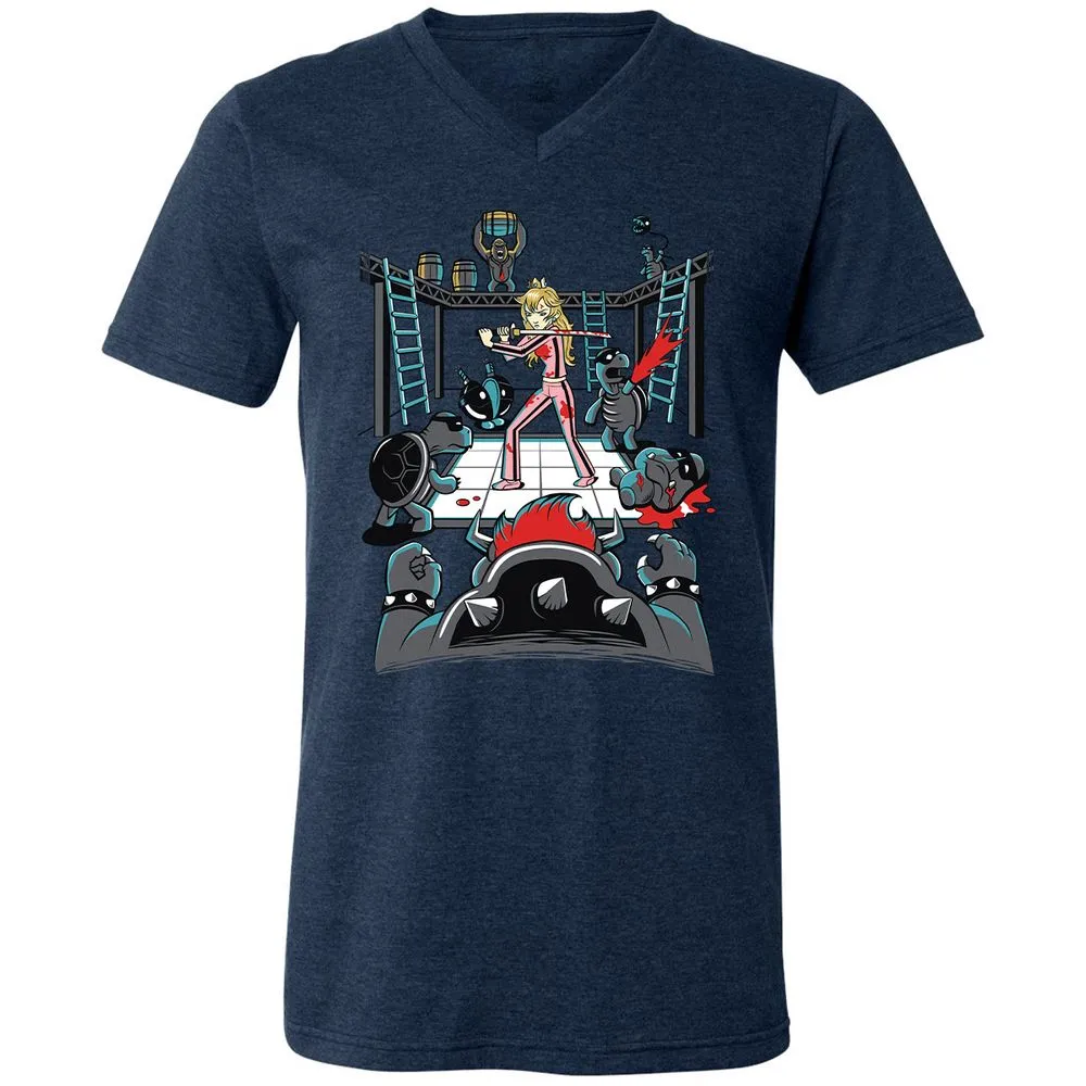 Unisex V-Neck T-Shirt - WM8U2SKJ - Heather Navy - 15