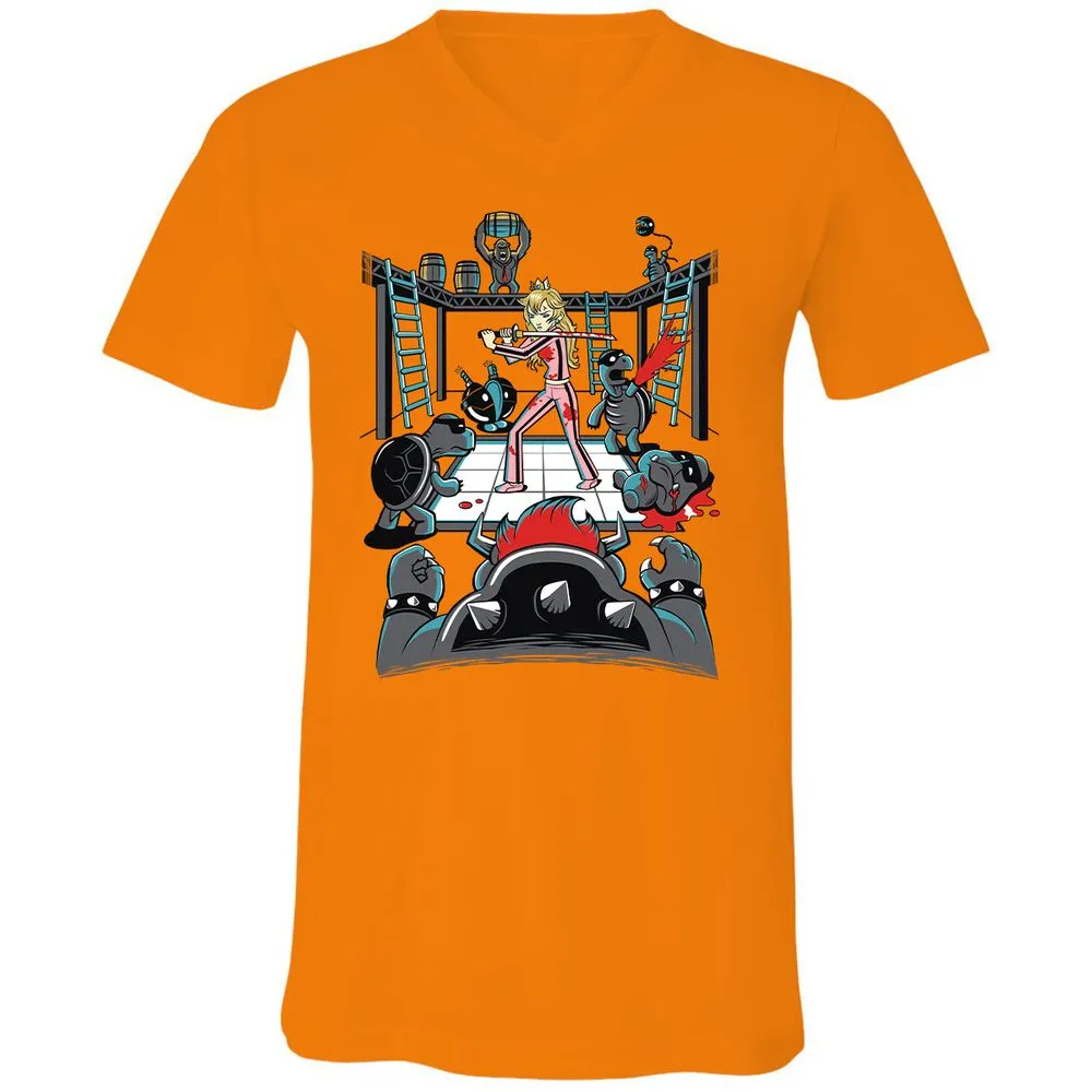 Unisex V-Neck T-Shirt - WM8U2SKJ - Orange - 11