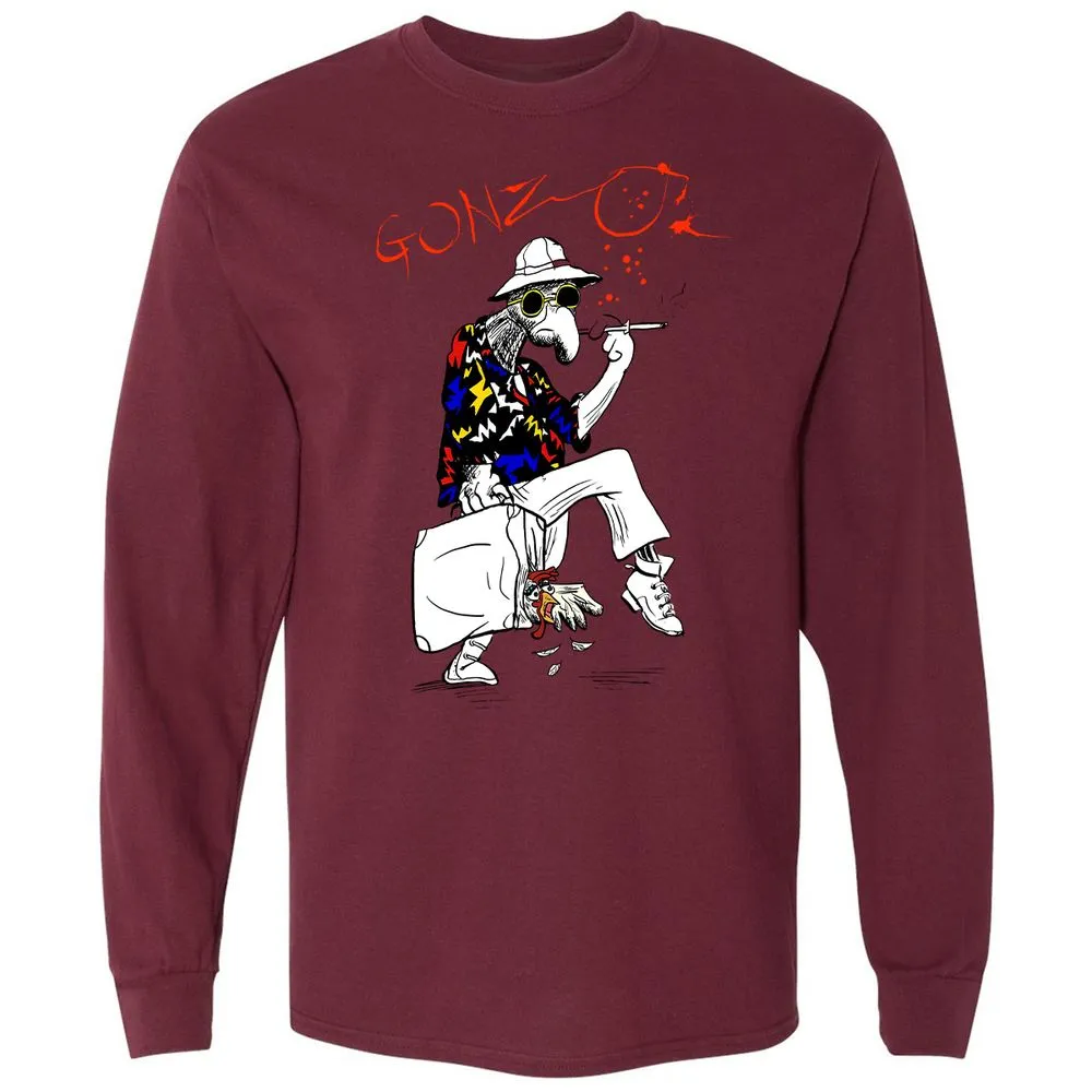 Long Sleeve T-Shirt - 4KDSZ31K - Maroon - 11