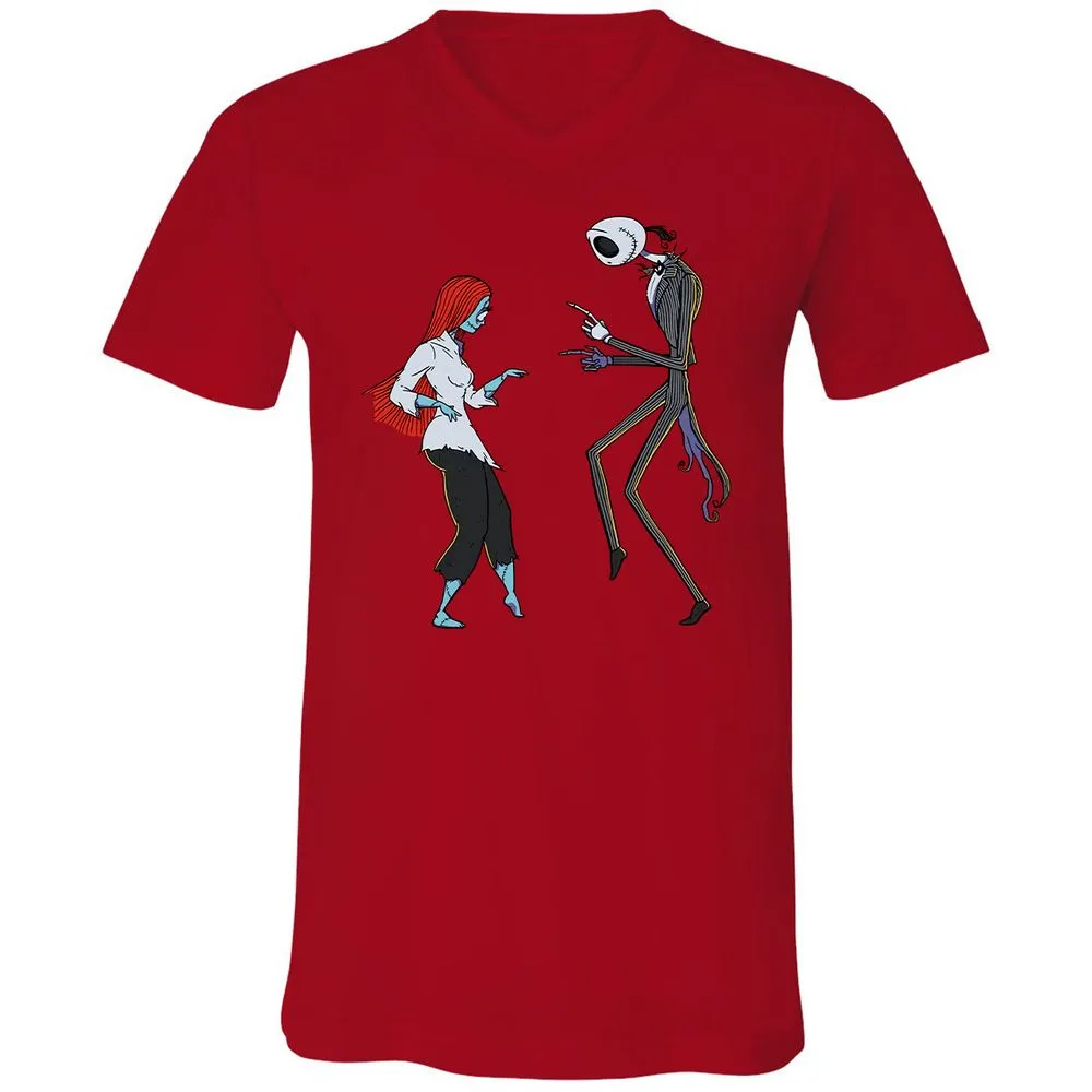 Unisex V-Neck T-Shirt - 84QCUNVN - Red - 3