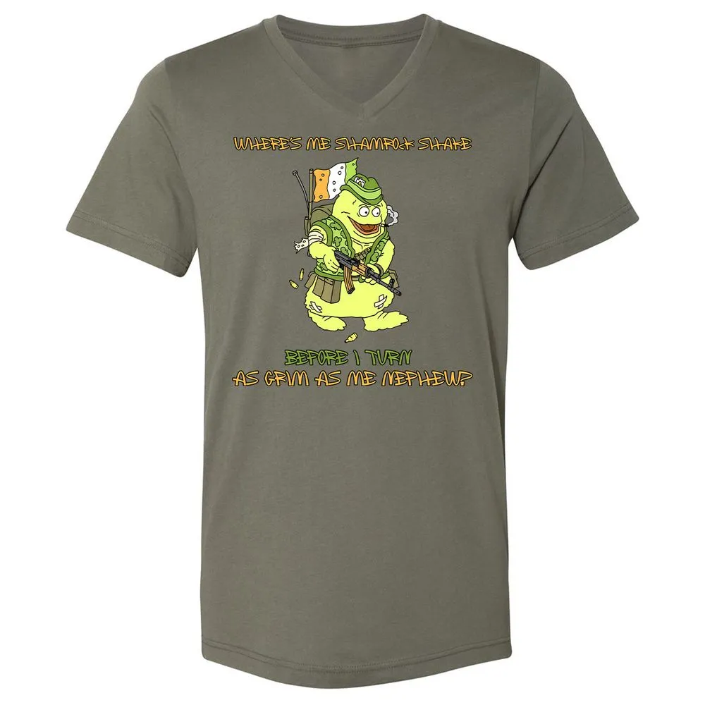 Unisex V-Neck T-Shirt - 22GWD7F9 - Military Green - 10