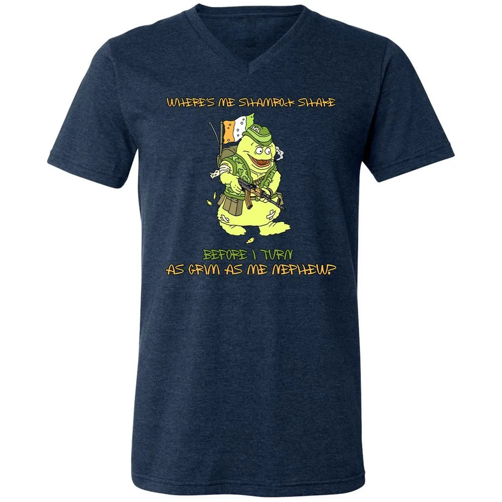 Unisex V-Neck T-Shirt - 22GWD7F9 - Heather Navy - 15
