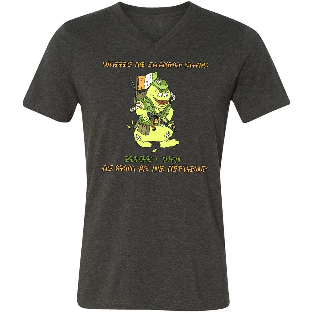 Unisex V-Neck T-Shirt - 22GWD7F9 - Dark Grey Heather - 8