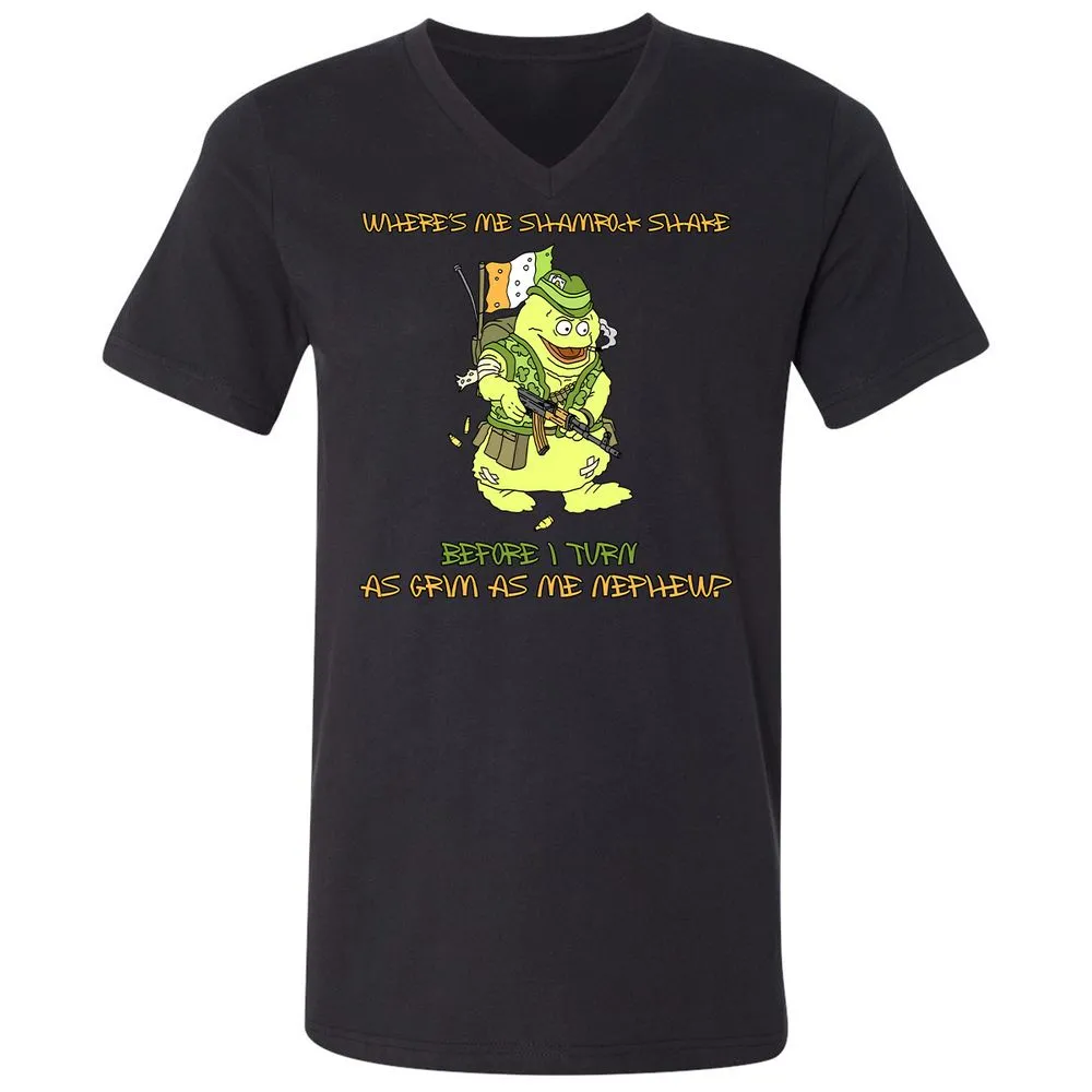 Unisex V-Neck T-Shirt - 22GWD7F9 - Black - 16