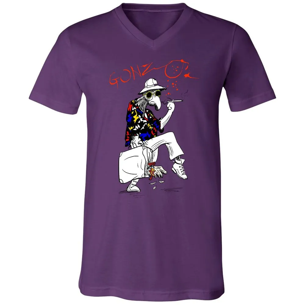 Unisex V-Neck T-Shirt - RSTPRZFC - Team Purple - 2