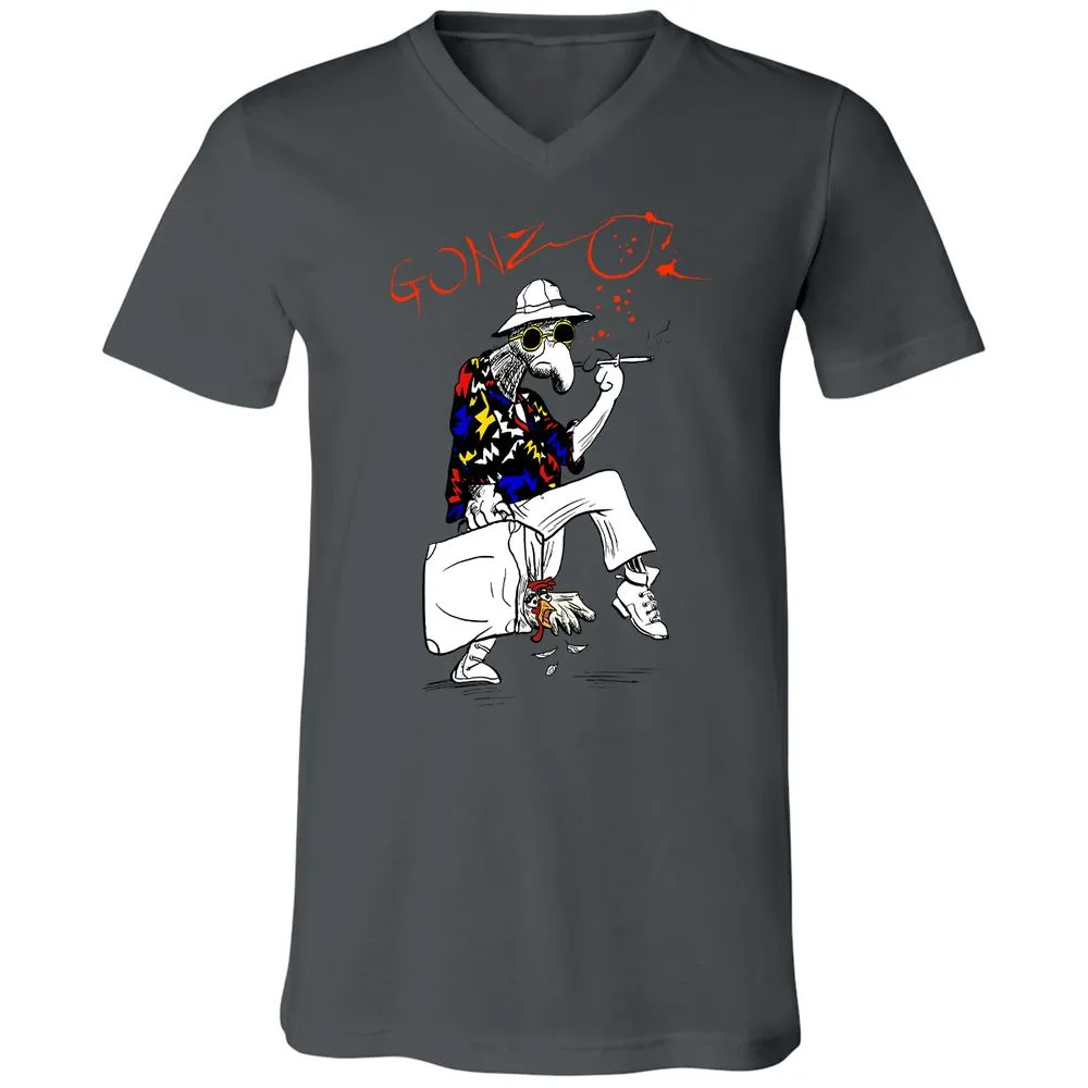Unisex V-Neck T-Shirt - RSTPRZFC - Asphalt - 12