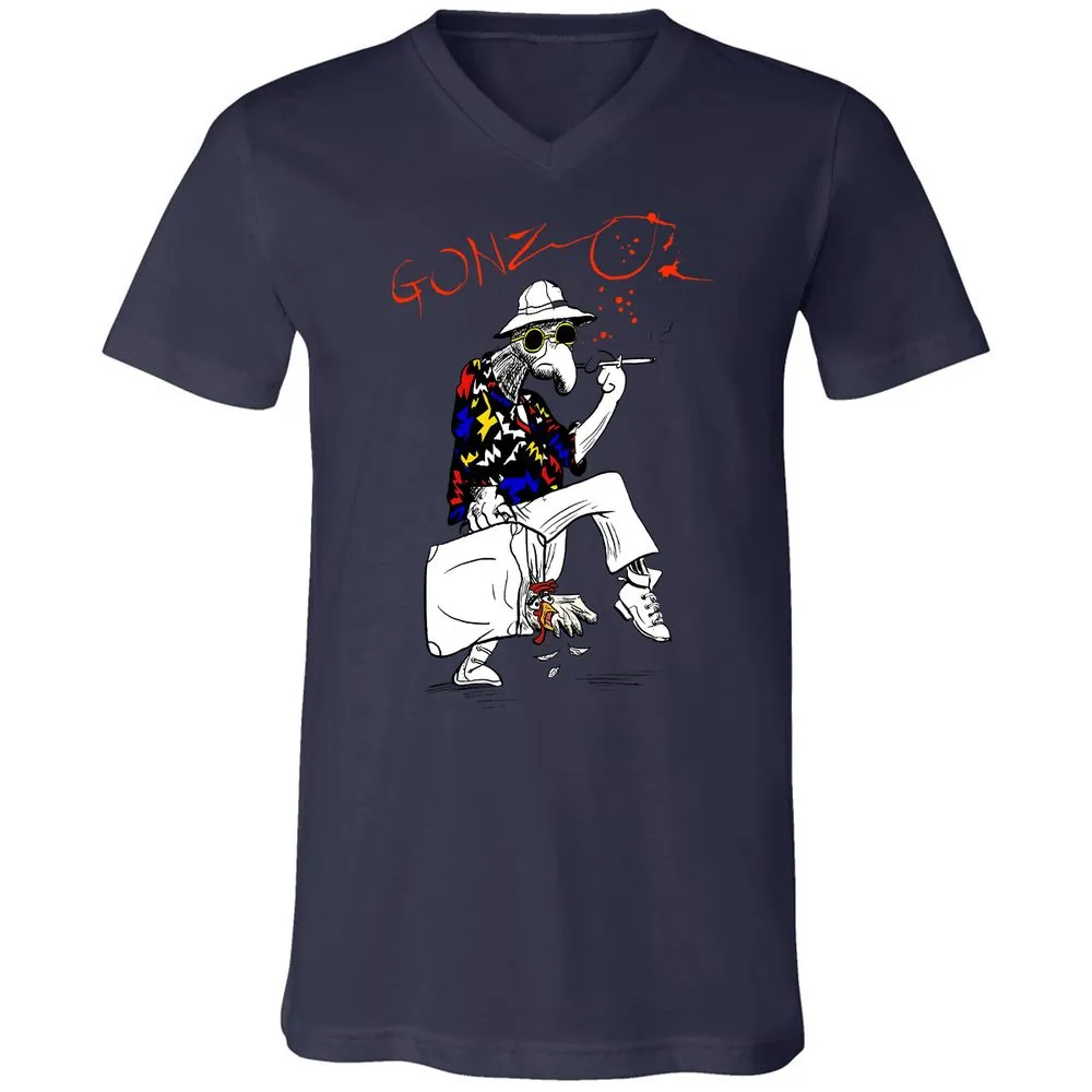 Unisex V-Neck T-Shirt - RSTPRZFC - Navy - 9